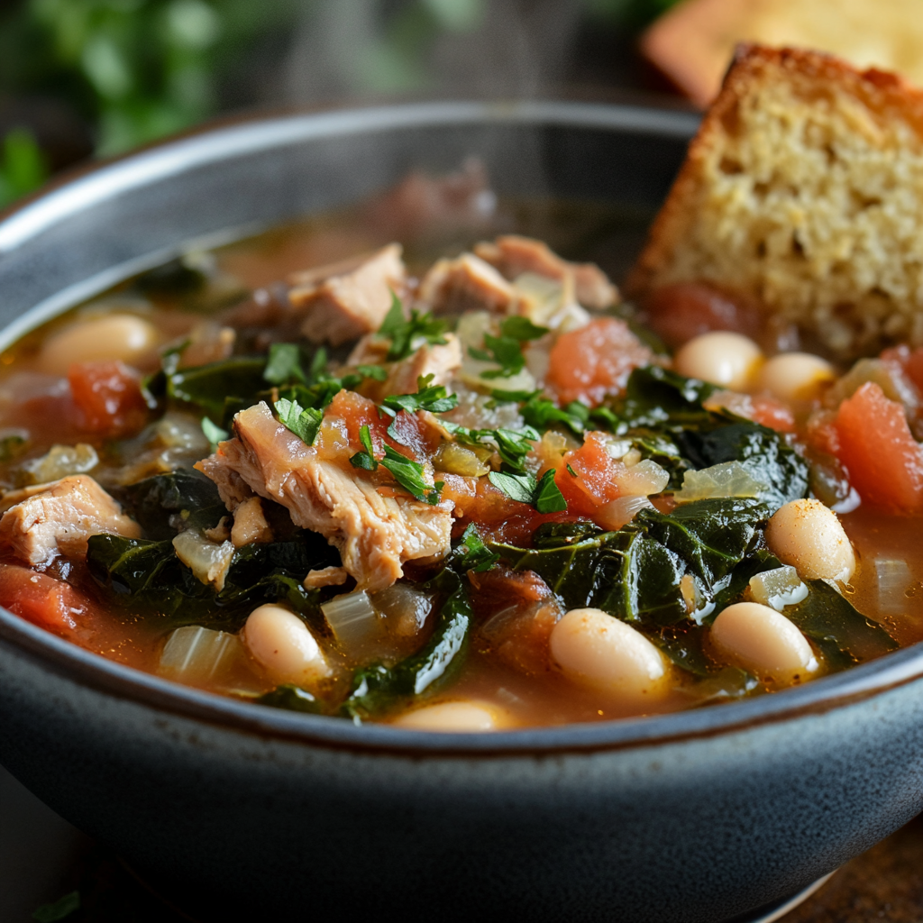 Southern Soul Greens & Smoked Turkey Soup