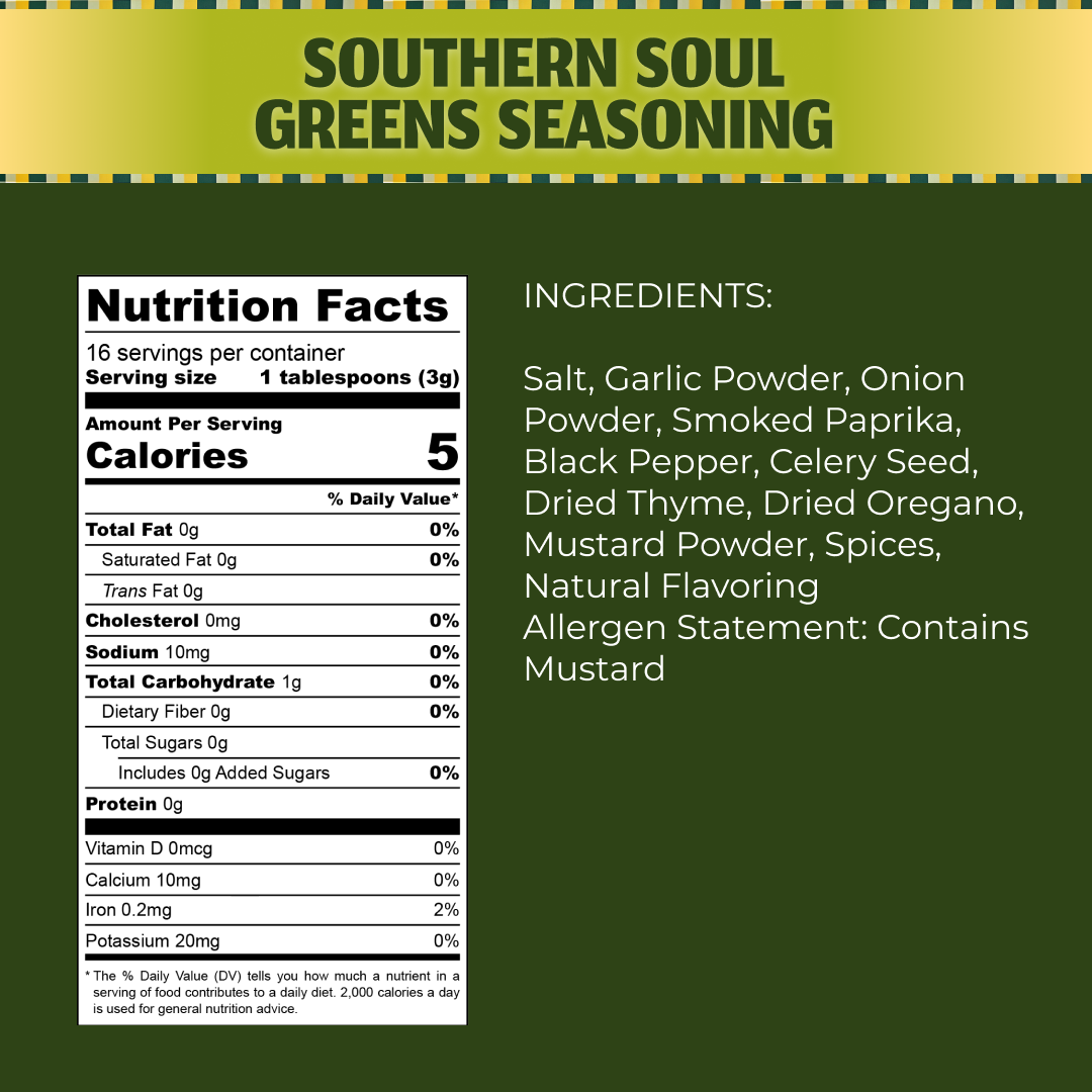 Southern Soul Greens Seasoning